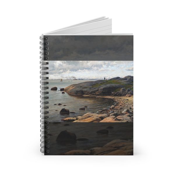 Berndt Lindholm Coastal View Cover, Serene Landscape Nature, Spiral Notebook - Ruled Line