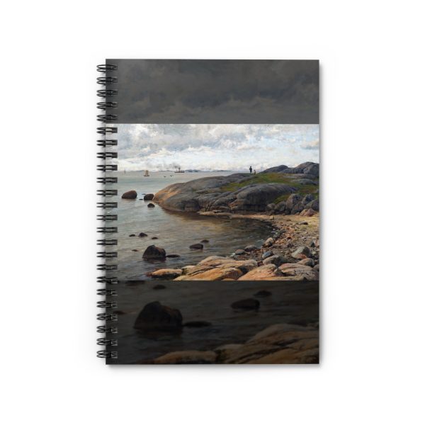 Berndt Lindholm Coastal View Cover, Serene Landscape Nature, Spiral Notebook - Ruled Line - Image 2