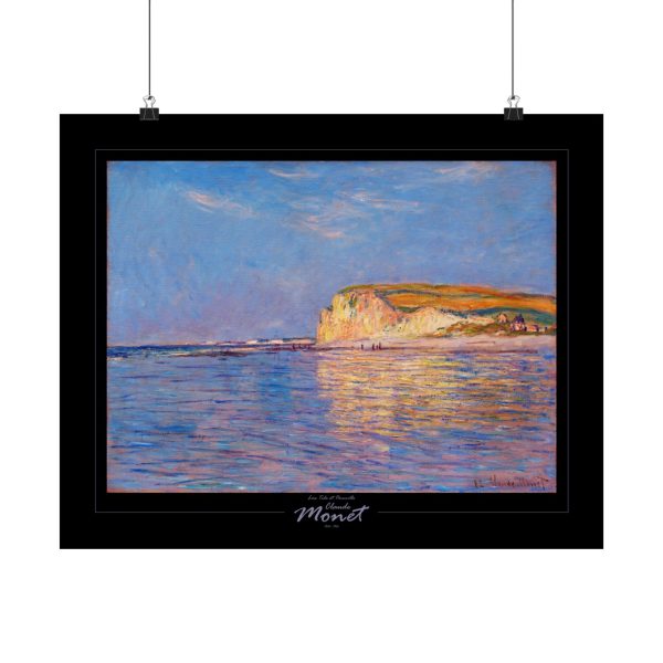 Claude Monet Low Tide at Pourville, Matte Horizontal Posters, Matte Horizontal Posters, Black Background