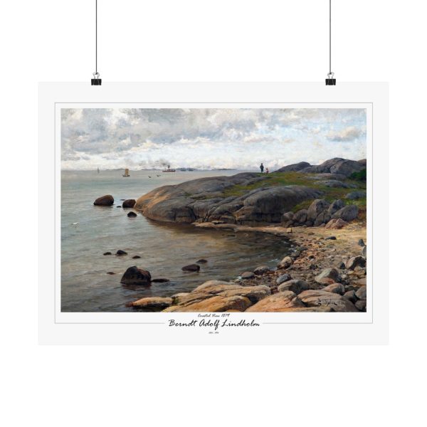 Berndt Lindholm - Coastal View (1879) - Stunning Nordic Landscape Art, Matte Horizontal Posters