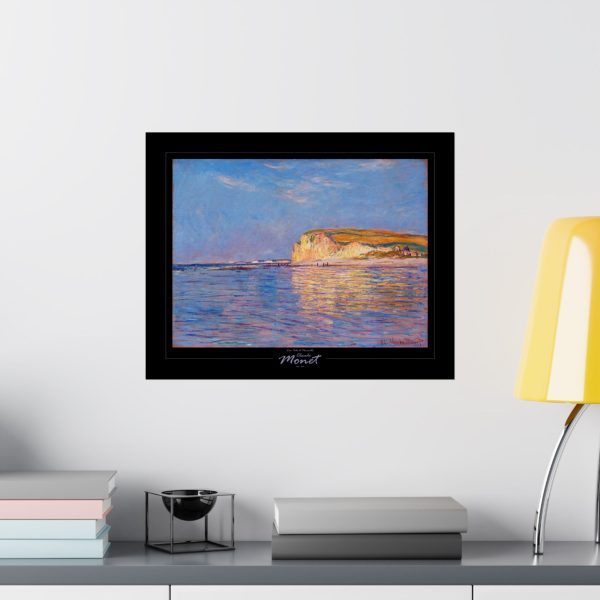 Claude Monet Low Tide at Pourville, Matte Horizontal Posters, Matte Horizontal Posters, Black Background - Image 3