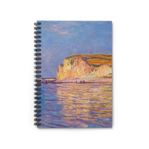 Claude Monet Masterpiece Low Tide at Pourville, Spiral Notebook - Ruled Line - Image 2