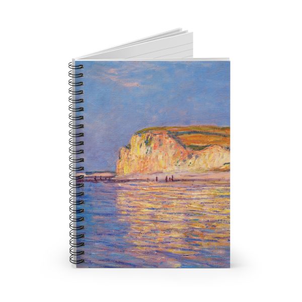 Claude Monet Masterpiece Low Tide at Pourville, Spiral Notebook - Ruled Line