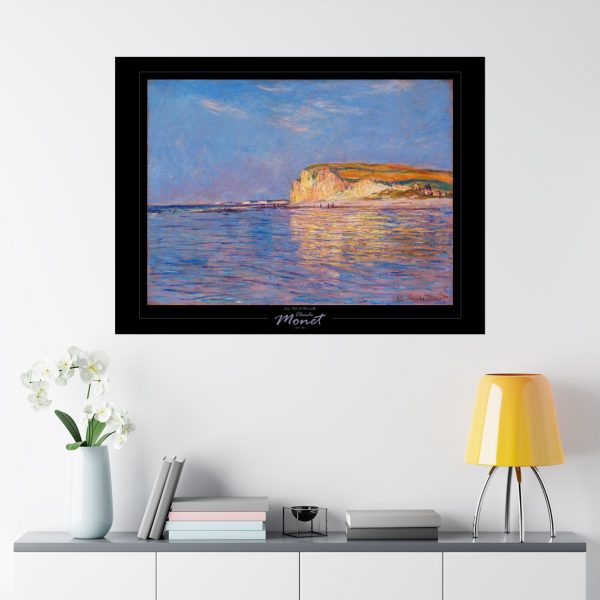 Claude Monet Low Tide at Pourville, Matte Horizontal Posters, Matte Horizontal Posters, Black Background - Image 8