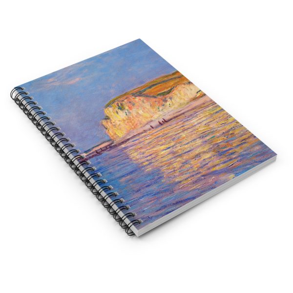 Claude Monet Masterpiece Low Tide at Pourville, Spiral Notebook - Ruled Line - Image 3