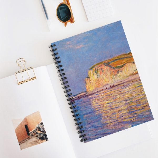 Claude Monet Masterpiece Low Tide at Pourville, Spiral Notebook - Ruled Line - Image 5