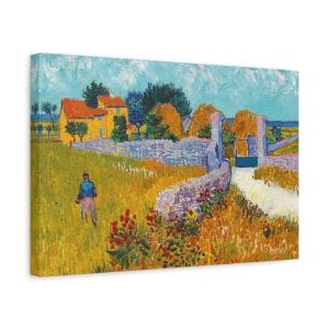 Enhance Your Home with Vincent van Goghs - Farmhouse in Provence, 1888 - on Canvas - A Rustic Masterpiece, Matte Canvas, Stretched, 1.25"