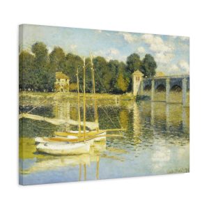 Claude Monet The Argenteuil Bridge (1874) - Premium Canvas Art Print, Matte Canvas, Stretched, 1.25"