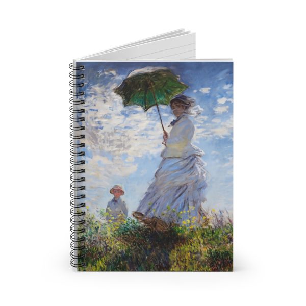 Claude Monet, Iconic Artwork - Madame Monet and Her Son - Spiral Notebook - Ruled Line