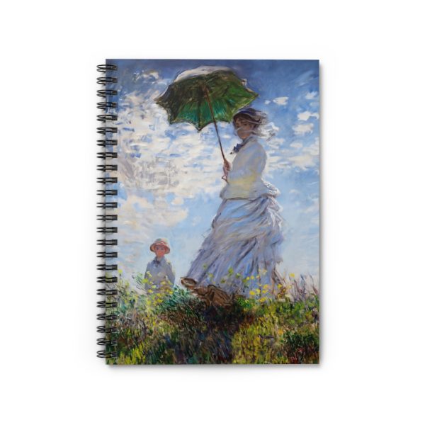 Claude Monet, Iconic Artwork - Madame Monet and Her Son - Spiral Notebook - Ruled Line - Image 2