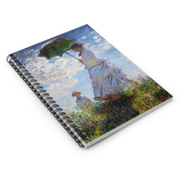 Claude Monet, Iconic Artwork - Madame Monet and Her Son - Spiral Notebook - Ruled Line - Image 3